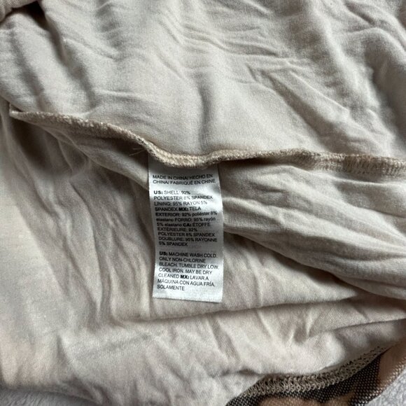 Chico's Womens Sheer Long Sleeve Tiger Print Mock Neck Blouse Top Large Brown - Picture 4 of 8